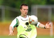 21 May 2002; David Connolly during a Republic of Ireland squad training session at Ada Gym in Susupe, Saipan, Northern Mariana Islands. Photo by David Maher/Sportsfile