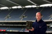 21 May 2002; Tyrone's Peter Canavan pictured with his Vodafone GAA All-Stars Player of the Month award for April at Croke Park in Dublin. It was his second award of the year, having previously received the award for February 2002. Photo by Brendan Moran/Sportsfile