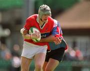 4 May 2002; Coleman Finn of UL Bohemian in action against Belfast Harlequins' Rhys Botha during the AIB All-Ireland League Division 2 Final match between Belfast Harlequins v UL Bohemian at Lansdowne Road in Dublin. Photo by Matt Browne/Sportsfile