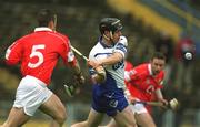 26 May 2002; Paul Flynn of Waterford in action against Derek Barrett of Cork during the Guinness Munster Senior Hurling Championship Semi-Final match between Waterford and Cork at Semple Stadium in Thurles, Tipperary. Photo by Brendan Moran/Sportsfile