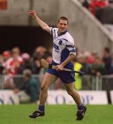 26 May 2002; Waterford's Ken McGrath celebrates scoring the winning point during the Guinness Munster Senior Hurling Championship Semi-Final match between Waterford and Cork at Semple Stadium in Thurles, Tipperary. Photo by Brendan Moran/Sportsfile