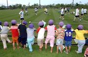 27 May 2002; Local school children from Izumo watch the action during a Republic of Ireland squad training session at Izumo Sports Park in Izumo, Japan. Photo by David Maher/Sportsfile