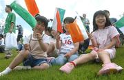 27 May 2002; Local school children from Izumo watch the action during a Republic of Ireland squad training session at Izumo Sports Park in Izumo, Japan. Photo by David Maher/Sportsfile