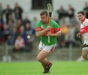25 May 2002; Ciaran Stevenson of Derry during the Guinness Ulster Senior Hurling Championship Semi-Final match between Down and Derry at Casement Park in Belfast. Photo by Damien Eagers/Sportsfile