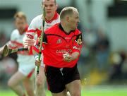 25 May 2002; Martin Coulter Jnr of Down during the Guinness Ulster Senior Hurling Championship Semi-Final match between Down and Derry at Casement Park in Belfast. Photo by Damien Eagers/Sportsfile