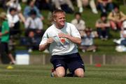 29 May 2002; Damien Duff during a Republic of Ireland squad training session at Izumo Sports Park in Izumo, Japan. Photo by David Maher/Sportsfile