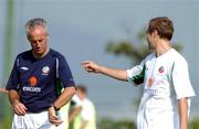 29 May 2002; Republic of Ireland manager Mick McCarthy, left, and Jason McAteer during a Republic of Ireland squad training session at Izumo Sports Park in Izumo, Japan. Photo by David Maher/Sportsfile