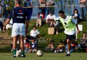 29 May 2002; Ian Harte prepares to take a free-kick, watch by Republic of Ireland manager Mick McCarthy during a Republic of Ireland squad training session at Izumo Sports Park in Izumo, Japan. Photo by David Maher/Sportsfile