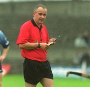 26 May 2002; Referee John Sexton during the Guinness Leinster Senior Hurling Championship Quarter-Final match between Dublin and Meath at O'Connor Park in Tullamore, Offaly. Photo by Matt Browne/Sportsfile
