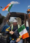 23 May 2002; Republic of Ireland supporter Martin Dunne, from Ballyfermot, shows his support for his team ahead of their FIFA World Cup 2002 Group E opening match against Cameroon on 1st June. Photo by Damien Eagers/Sportsfile