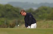 1 June 2002; Noel Fox pitches onto the seventh green on day one of the East of Ireland Amateur Open Championship at County Louth Golf Club in Baltray, Louth. Photo by Matt Browne/Sportsfile