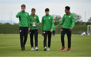 13 May 2017; Republic of Ireland players inspect the pitch prior to the UEFA European U17 Championship Quarter-Final game between England and Republic of Ireland at SRC Velika Gorika Stadium in Velika Gorica, Croatia. Photo by Seb Daly/Sportsfile