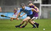13 May 2017; Jason Byrne of Dublin in action against Cathal O'Connor of Wexford during the Electric Ireland Leinster GAA Hurling Minor Championship Semi-Final game between Dublin and Wexford at Parnell Park in Dublin. Photo by Brendan Moran/Sportsfile