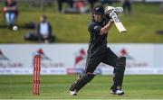 14 May 2017; Luke Ronchi of New Zealand hits out during the One Day International match between Ireland and New Zealand at Malahide Cricket Club in Dublin. Photo by Brendan Moran/Sportsfile