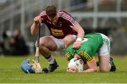 14 May 2017; Damian Healy of Meath is consoled by Tommy Doyle of Westmeath after the Leinster GAA Hurling Senior Championship Qualifier Group Round 3 match between Westmeath and Meath at TEG Cusack Park in Mullingar, Co. Westmeath. Photo by Piaras Ó Mídheach/Sportsfile