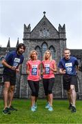 15 May 2017; Olympian Mick Clohisey, International athlete, Clare Gibbons-McCarthy, reigning national champion, Laura Graham and  two-time national marathon champion Sean Hehir, today launched the SSE Airtricity Dublin Marathon and Race Series at St Patrick's Cathedral, Dublin. All marathon finishers will receive a commemorative medal to mark the 350th anniversary of writer Jonathon Swift’s birth, with the race route passing St Patrick's Cathedral, Dublin where Swift was Dean.   Photo by Sam Barnes/Sportsfile