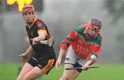 16 November 2011; James Fitzgerald, Charleville CBS, Cork, in action against Eoin Keogh, Ardscoil Rís, Limerick. Munster Colleges Hurling - Dr. Harty Cup, Ardscoil Rís, Limerick v Charleville CBS, Cork, Bruff, Co. Limerick. Picture credit: Diarmuid Greene / SPORTSFILE