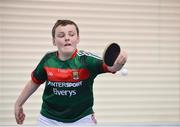 6 May 2017; Oisin Jordan from Balla, Co Mayo, competing in the U13 and O10 Boy's Table Tennis during the Aldi Community Games May Festival 2017 at National Sports Campus, in Abbotstown, Dublin.  Photo by Sam Barnes/Sportsfile