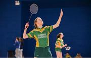 6 May 2017; Emily Rose Johnson of Kilcormac - Killoughey, Co Offaly, competing in the U15 and O12 Girl's Badminton during the Aldi Community Games May Festival 2017 at National Sports Campus, in Abbotstown, Dublin.  Photo by Sam Barnes/Sportsfile