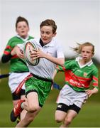 6 May 2017;  Shea Swift of Monaghan Town, Co Monaghan, competing in the U14 and O11 mixed tag rugby during the Aldi Community Games May Festival 2017 at National Sports Campus, in Abbotstown, Dublin. Photo by Sam Barnes/Sportsfile