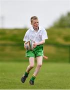 6 May 2017;  Loracan Brennan of Monaghan Town, Co Monaghan, competing in the U14 and O11 mixed tag rugby during the Aldi Community Games May Festival 2017 at National Sports Campus, in Abbotstown, Dublin. Photo by Sam Barnes/Sportsfile