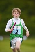 6 May 2017; Michael Russell, from Ballingarry-Granagh, Co Limerick, competes in the U14 Boys Mixed Distance Relay at the Aldi Community Games May Festival 2017 at National Sports Campus, in Abbotstown, Dublin.  Photo by Cody Glenn/Sportsfile