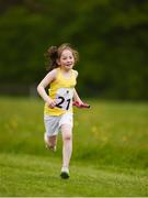 6 May 2017; Áine Carlin, age 10 from Glenswilly-Churchill, Co Donegal, competes in the U12 Girls Mixed Distance Relay at the Aldi Community Games May Festival 2017 at National Sports Campus, in Abbotstown, Dublin.  Photo by Cody Glenn/Sportsfile
