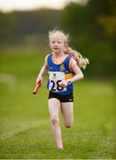 6 May 2017; Ciara Ryan, from Newport, Co Tipperary, competes in the U12 Girls Mixed Distance Relay at the Aldi Community Games May Festival 2017 at National Sports Campus, in Abbotstown, Dublin.  Photo by Cody Glenn/Sportsfile