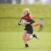 6 May 2017; Sarah Reynolds, from Ballymote, Co Sligo, in action during the U11 Tag Rugby event at the Aldi Community Games May Festival 2017 at National Sports Campus, in Abbotstown, Dublin.  Photo by Cody Glenn/Sportsfile