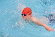 6 May 2017; Manus McManus, age 7, from Skreen, Co Sligo, competing the Boys U8 25m Freestyle event at the Aldi Community Games May Festival 2017 at National Sports Campus, in Abbotstown, Dublin.  Photo by Cody Glenn/Sportsfile