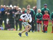 6 May 2017; Cillian Moran, from St Brigid's, Co Kildare, competing in the U11 Tag Rugby event at the Aldi Community Games May Festival 2017 at National Sports Campus, in Abbotstown, Dublin.  Photo by Cody Glenn/Sportsfile