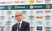 15 May 2017; Republic of Ireland manager Martin O'Neill speaking during a squad announcement at the Aviva Stadium in Dublin. Photo by Brendan Moran/Sportsfile