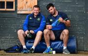 15 May 2017; Leinster scrum coach John Fogarty and Mick Kearney during squad training at UCD in Dublin. Photo by Stephen McCarthy/Sportsfile