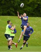 15 May 2017; Andrew Conway of Munster wins possession ahead of Conor Oliver during squad training at the University of Limerick in Limerick. Photo by Diarmuid Greene/Sportsfile
