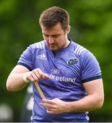 15 May 2017; Niall Scannell of Munster puts on some strapping during squad training at the University of Limerick in Limerick. Photo by Diarmuid Greene/Sportsfile