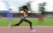 17 May 2017; Rhasidat Adeleke of Presentation Terenure on her way to winning the Junior Girls 100m during the Irish Life Health Leinster Schools Track and Field Day 1 at Morton Stadium in Santry, Dublin. Photo by David Fitzgerald/Sportsfile
