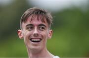 17 May 2017; Brian Fay of Belvedere after winning the Senior Boys 2000m Steeplechase during the Irish Life Health Leinster Schools Track and Field Day 1 at Morton Stadium in Santry, Dublin. Photo by David Fitzgerald/Sportsfile