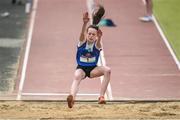 17 May 2017; Aleya Orr of St Vincent's Dundalk competing in the Minor Girls Long Jump during the Irish Life Health Leinster Schools Track and Field Day 1 at Morton Stadium in Santry, Dublin. Photo by David Fitzgerald/Sportsfile
