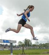 18 May 2017; Aoife O'Brien, from Sacred Heart School, Mayo, on her way to a second place finish in the Intermediate Girls Steeplechase event during the Irish Life Health Connacht Schools Track and Field Championships at A.I.T, Athlone, in Co. Westmeath. Photo by Cody Glenn/Sportsfile