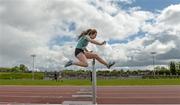 18 May 2017; Emer Donnellan, from St Brigid's College Loughrey, competes in the Intermediate Girls 300m Hurdel event during the Irish Life Health Connacht Schools Track and Field Championships at A.I.T, Athlone, in Co. Westmeath. Photo by Cody Glenn/Sportsfile