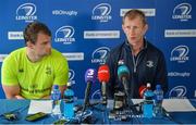 18 May 2017; Rhys Ruddock of Leinster and Leinster head coach Leo Cullen during a Leinster Rugby Press Conference at RDS Arena, Ballsbridge, in Dublin. Photo by Sam Barnes/Sportsfile