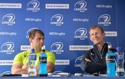 18 May 2017; Rhys Ruddock of Leinster and Leinster head coach Leo Cullen during a Leinster Rugby Press Conference at RDS Arena, Ballsbridge, in Dublin. Photo by Sam Barnes/Sportsfile