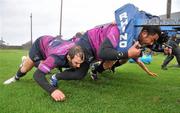 17 November 2011; Connacht's John Muldoon, left, and Rodney Ah You in action in the scrum during squad training ahead of their Heineken Cup Pool 6 Round 2 game against Toulouse on Saturday. Connacht Rugby Squad Training, Sportsground, Galway. Picture credit: Diarmuid Greene / SPORTSFILE