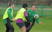 17 November 2011; Connacht's Dave McSharry in action against Niall O'Connor, left, during squad training ahead of their Heineken Cup Pool 6 Round 2 game against Toulouse on Saturday. Connacht Rugby Squad Training, Sportsground, Galway. Picture credit: Diarmuid Greene / SPORTSFILE