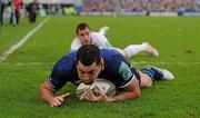 20 November 2011; Rob Kearney, Leinster, goes over for his side's first try. Heineken Cup, Pool 3, Round 2, Leinster v Glasgow Warriors, RDS, Ballsbridge, Dublin. Picture credit: Stephen McCarthy / SPORTSFILE