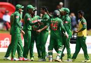 19 May 2017; Tamim Iqbal of Bangladesh, centre left, is congratulated by Sunzamul Islam and team-mates after catching out Ed Joyce of Ireland during the One Day International match between Ireland and Bangladesh at Malahide Cricket Club in Dublin. Photo by Sam Barnes/Sportsfile