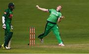 19 May 2017; Kevin O’Brien of Ireland bowls during the One Day International match between Ireland and Bangladesh at Malahide Cricket Club in Dublin. Photo by Sam Barnes/Sportsfile