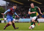 19 May 2017; Stephen Dooley of Cork City in action against Shane Elworthy of Drogheda United during the SSE Airtricity League Premier Division game between Cork City and Drogheda United at Turners Cross in Cork. Photo by Eóin Noonan/Sportsfile