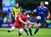 19 May 2017; James Davies of Scarlets is tackled by Ross Molony of Leinster during the Guinness PRO12 Semi-Final match between Leinster and Scarlets at the RDS Arena in Dublin. Photo by Ramsey Cardy/Sportsfile