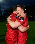 19 May 2017; James Davies of Scarlets celebrates following the Guinness PRO12 Semi-Final match between Leinster and Scarlets at the RDS Arena in Dublin. Photo by Ramsey Cardy/Sportsfile